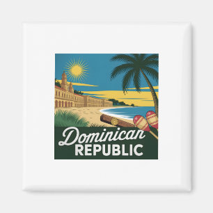 Dominikanische Republik Vintage Kolonialarchitektu Magnet