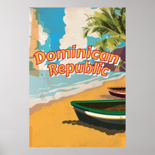 Dominikanische Republik Vintage-Urlaubsposter Poster
