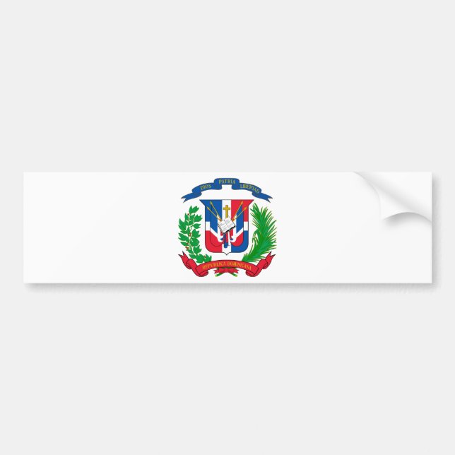 Dominikanische Republik-Wappen Autoaufkleber (Vorne)