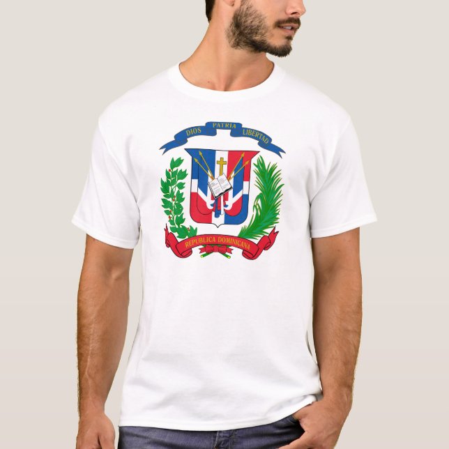 Dominikanische Republik-Wappen T-Shirt (Vorderseite)