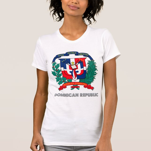 Dominikanische Republik-Wappen T-Shirt (Vorderseite)