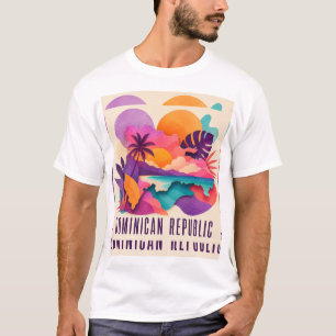 Dominikanische Republik Zeitgenössische karibische T-Shirt