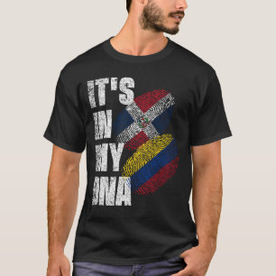 Dominikanische und kolumbianische DNA-Flagge T-Shirt