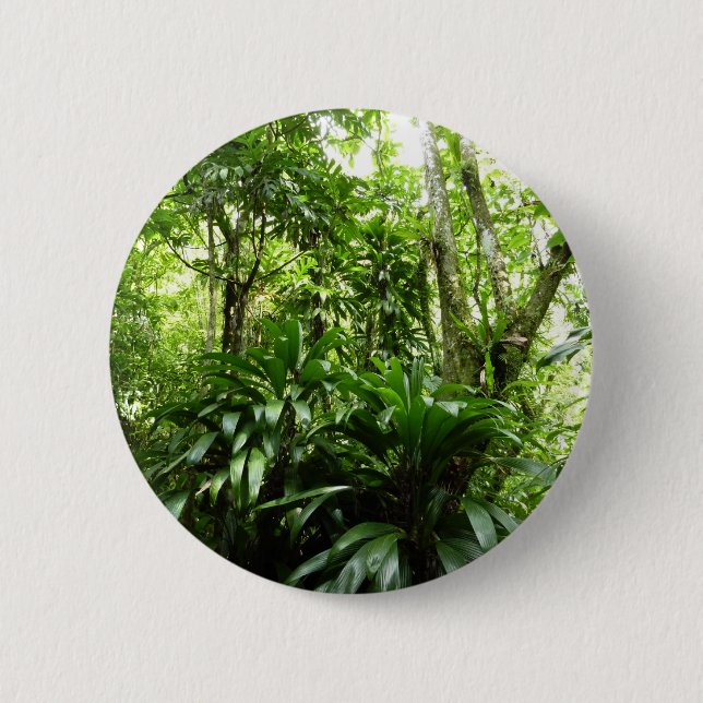 Dominikanischer Regenwald I Tropische Natur Button (Vorderseite)