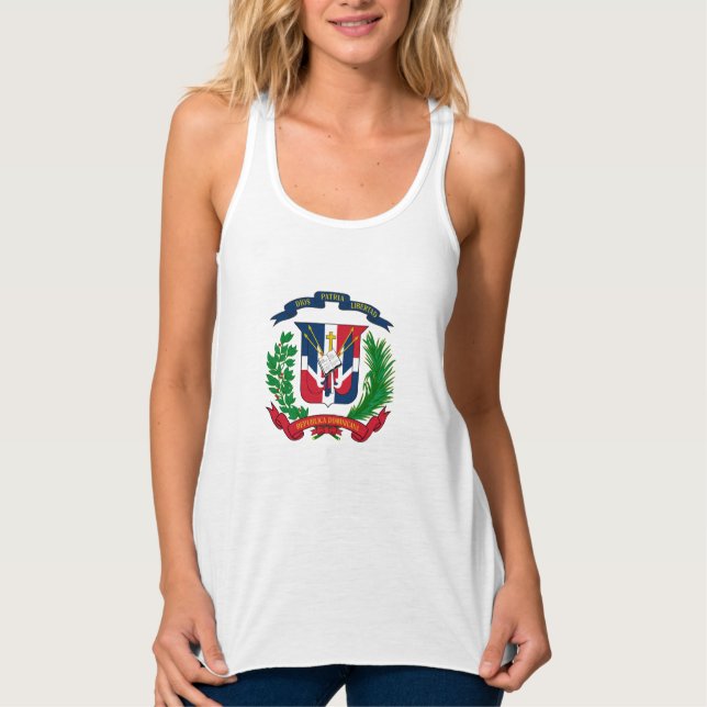 Dominikanisches Wappen Tank Top (Vorderseite)
