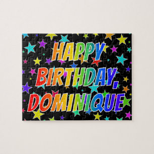 "DOMINIQUE" Vorname, Spaß "GLÜCKLICHER BIRTHTAG"