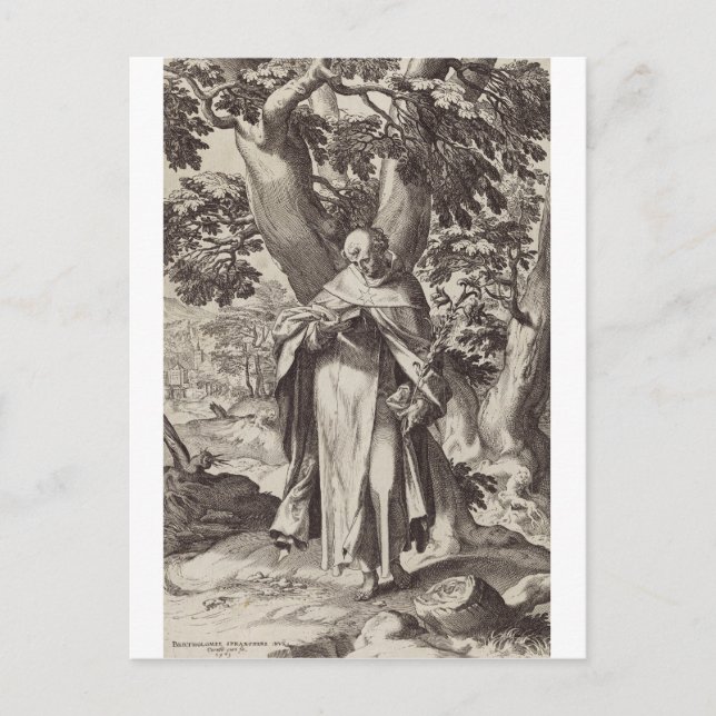 Dominischer Katholischer Priester Postkarte (Vorderseite)