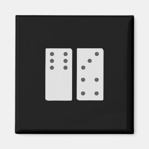 Domino 67 passende Gruppe lustiges 6er und 7er Zah Magnet