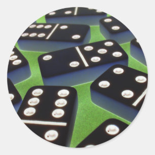 Domino-Aufkleber 007 Runder Aufkleber