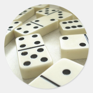 Domino-Aufkleber 009 Runder Aufkleber
