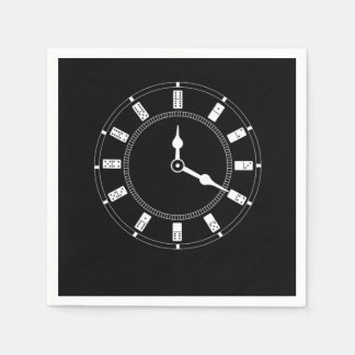 Domino Clock Dominoes Tiles Puzzler Game Gift Serviette