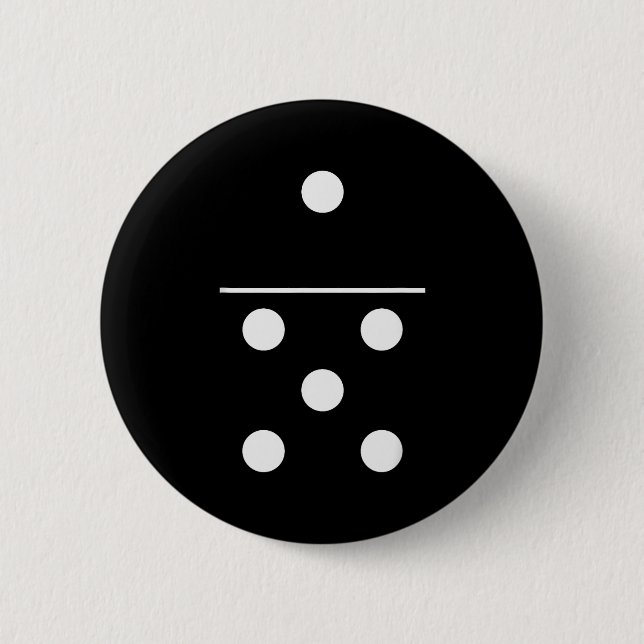Domino Game 5 1 Funny Halloween Group Costume Shir Button (Vorderseite)