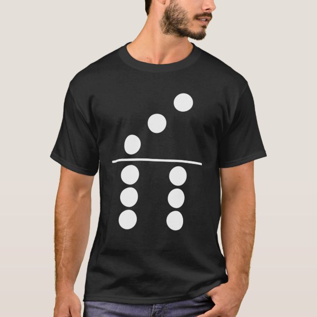 Domino Kostüm 3 6 Matching Family Easy Group Hall T-Shirt (Vorderseite)