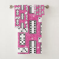 Domino Pieces Dominoi Board Game Pink Glitzer