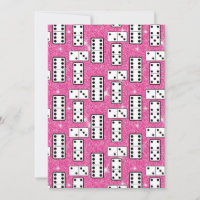 Domino Pieces Dominospiel Spiel Rosa Glitzer