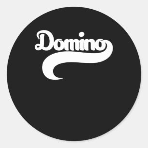 Domino Player Dominoes Tiles Puzzler Game-Geschenk Runder Aufkleber