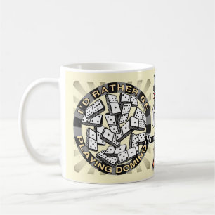 Domino spielen kaffeetasse