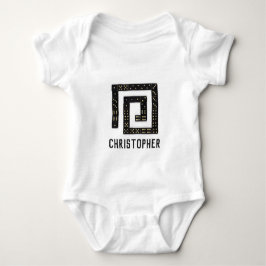 Domino Spiralname Baby Bodysuit Strampler