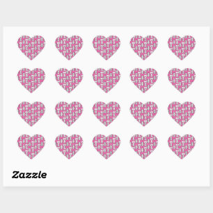 Domino-Steine Domino Brettspiel Rosa Glitter Herz-Aufkleber