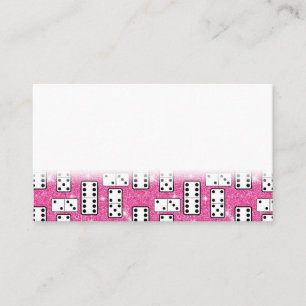 Domino-Steine Domino Brettspiel Rosa Glitter Treuekarte