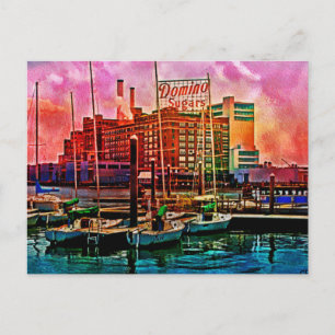Domino Sugars bei Morgengrauen — Locust Point Balt Postkarte