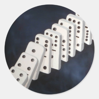 Domino Theory Runder Aufkleber