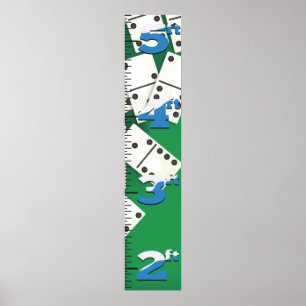 Domino-Wachstumsdiagramm. Poster