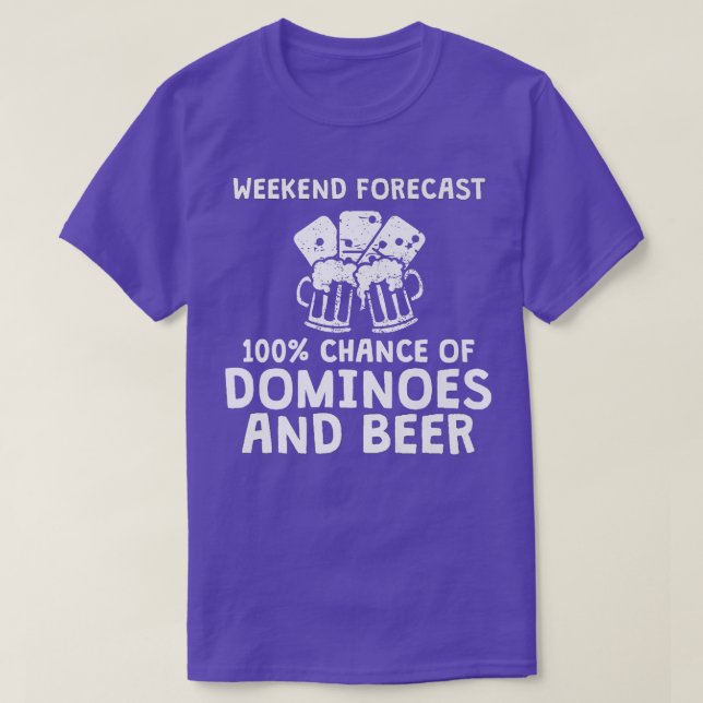 Dominoes Funny Dominoes Player Beer Weekend  T-Shirt (Design vorne)