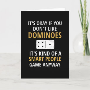 Dominoes Gift Dominoes Player Dominoes Lovers Karte