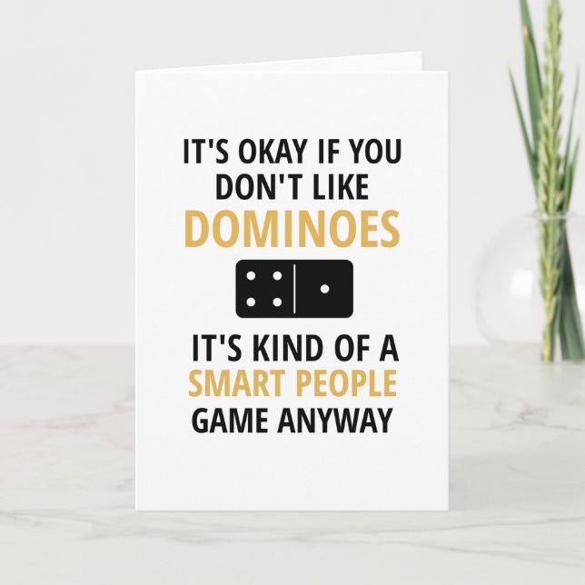 Dominoes Gift | Dominoes Player Dominoes Lovers Karte (Vorderseite)