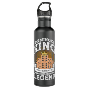 Dominoes King Im wird nicht Old Dominoes 2 Edelstahlflasche