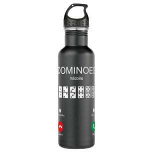 Dominoes nennen lustige Dominospielergeschenke Edelstahlflasche