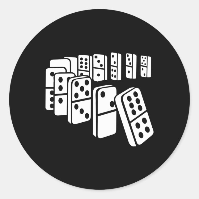 Dominoes Runder Aufkleber (Vorderseite)