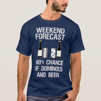    DominoesFunny Dominoes Player und Bier T-Shirt