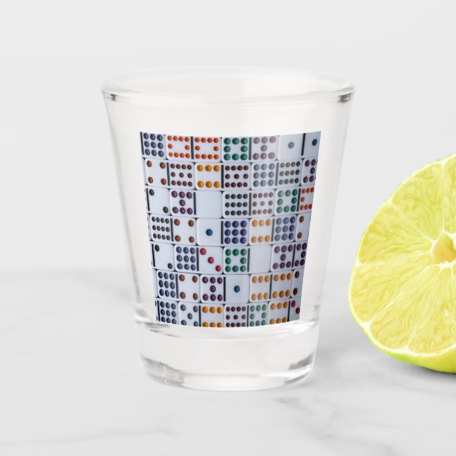 Dominos Numbers Game Schnapsglas (Vorderseite)