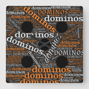 DOMINOS QUADRATISCHE WANDUHR