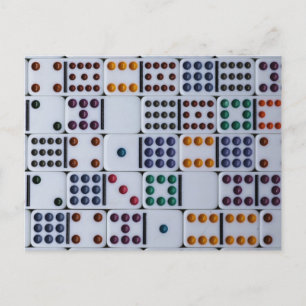 Dominos Zahlen Spiel Postkarte