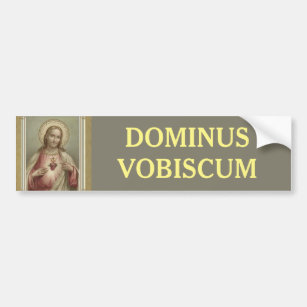 DOMINUS VOBISCUM heiliges Herz von Jesus Autoaufkleber