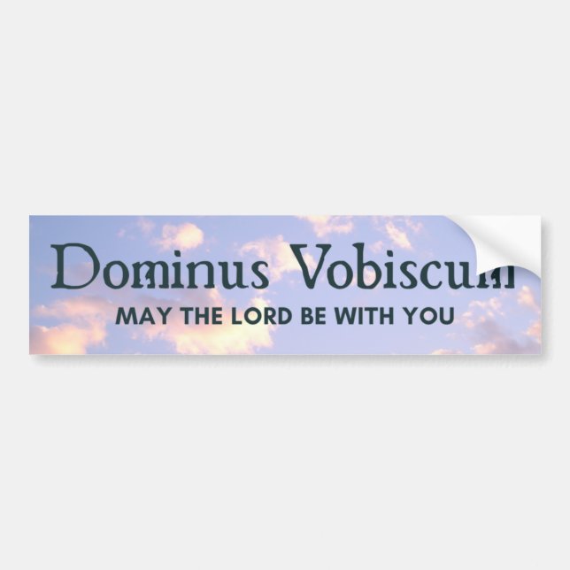Dominus Vobiscum Latin Mass Trading Katholic Sky B Autoaufkleber (Vorne)