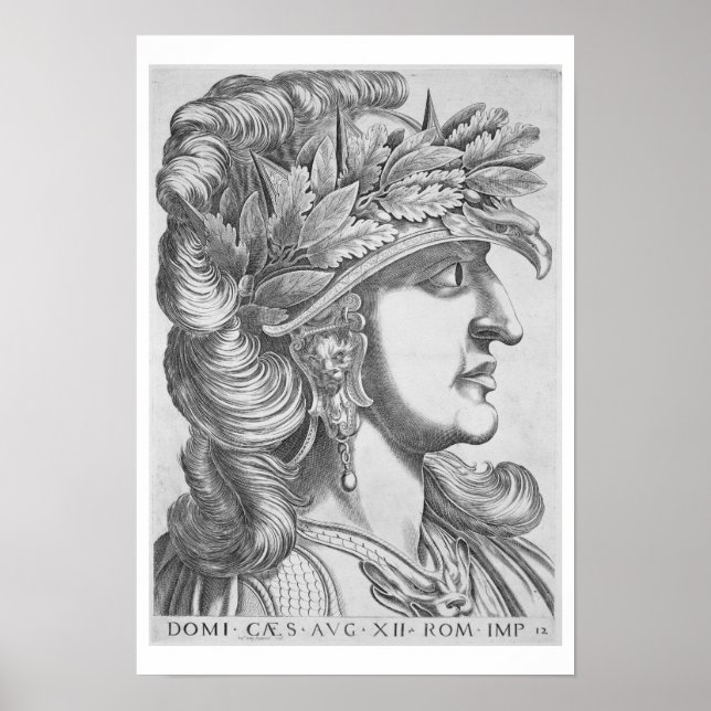 Domitian Caesar (51-96 AD), 1596 (engraving) Poster (Vorne)
