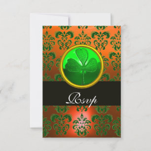 DOMMAQUES ORANGE VERT AVEC SHAMROCK, RSVP noir