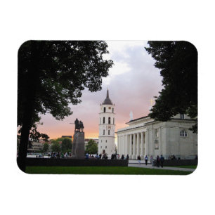 Domplatz in Vilnius, LITAUEN Magnet