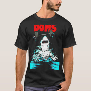 DOMS Shark Gym Fitness Gewichtszunahme Bodybuildin T-Shirt