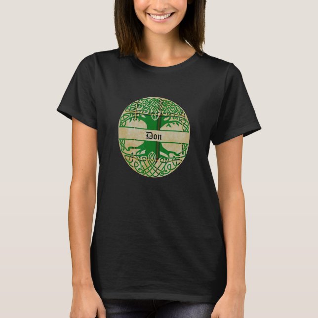 Don Clan Tartan Tree of Life Scottish Surname T-Shirt (Vorderseite)