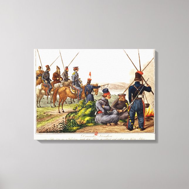 Don Cossacks im Jahr 1814 Leinwanddruck (Vorderseite)