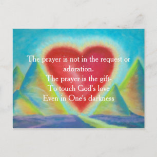 Don de carte postale de prière