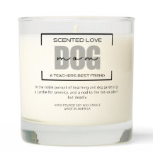 Don de maman chien enseignant. Bougie parfumée per