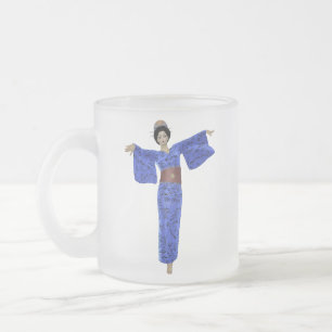 Don de secours au Japon - Blue Kimono Geisha Mug