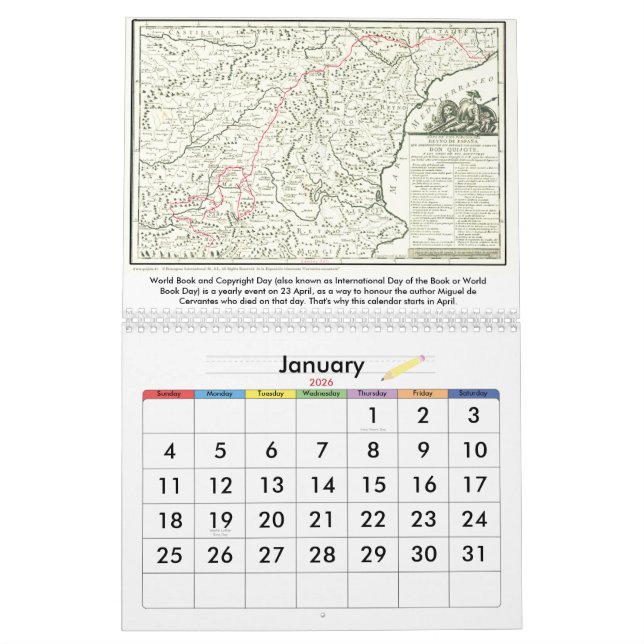 DON DON QUICHOTTE - calendrier - Calendario (Jan 2026)