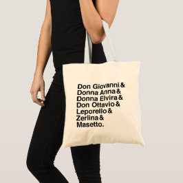 Don Giovanni besetzt Charaktere Tasche